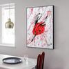 Original Elegant Women Dance Canvas Painting Wall Pictures For Living Room Modern Red Rose Flower Poster Wall Art Home Decor