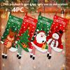 4pcs Set of Charming Christmas Stockings with Santa, Snowman Reindeer Designs Long Legged Holiday Decor for Tree, Perfect for Home  Party