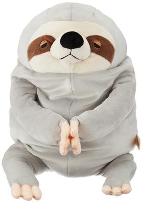 Shinada Global Mochi Series Sloth Plush Gray 22 X 22 X 30 Toy, (Large), Cm, MONK-0350G