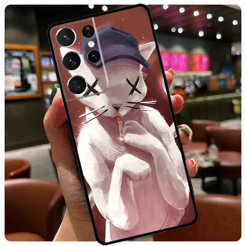 

Lovejoy Cat Are You Alright Phone Case For Samsung Galaxy S25 S24 S23 S22 S21 S20 Ultra S9 S10 Plus S25 FE S24 FE Cover Galaxy S20Ultra
