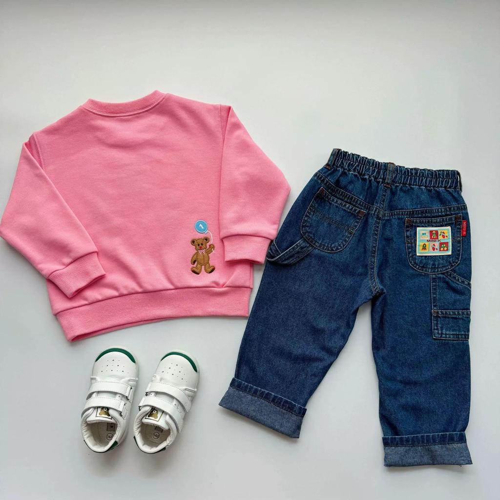 Girls’ Cotton Terry Hoodie - Cute Balloon Design, Spring 2026 Collection (In Stock)