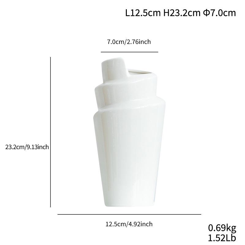 Creative Ceramic Ice Cream Cone Vase - Simple Home Décor Pottery Ornament