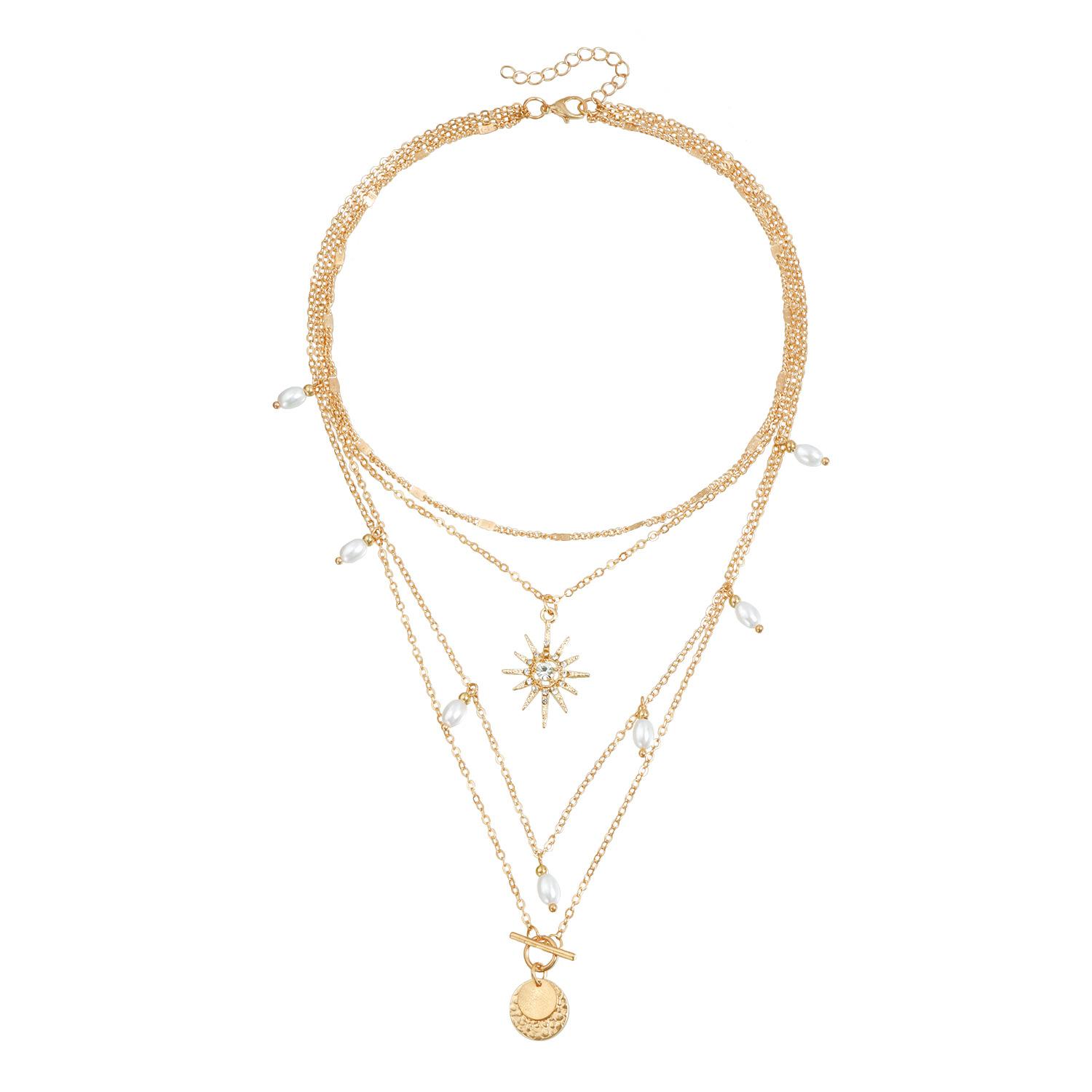 Fashion exquisite diamond-encrusted mango star necklace ins light luxury personalized design item decoration holiday banquet золотой
