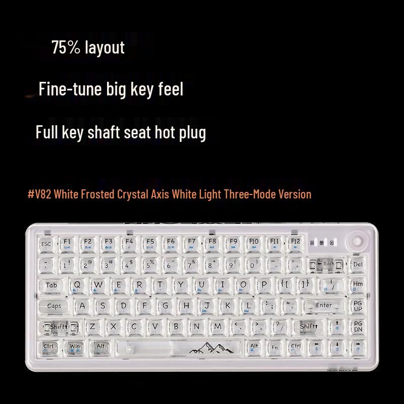 EWEADN V82 Wireless Transparent Mechanical Keyboard