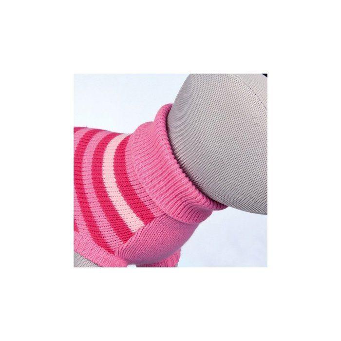 Pullover pour chien - Trixie - Barrie - 30x24 cm - Rose - Col roulé - À enfiler - Laine