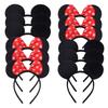 12 Stück Mausohren Stirnband Mädchen Festival Stirnbänder Schwarze Pailletten Schleife Haarband Kinder Geburtstagsfeier Haarschmuck Geschenk