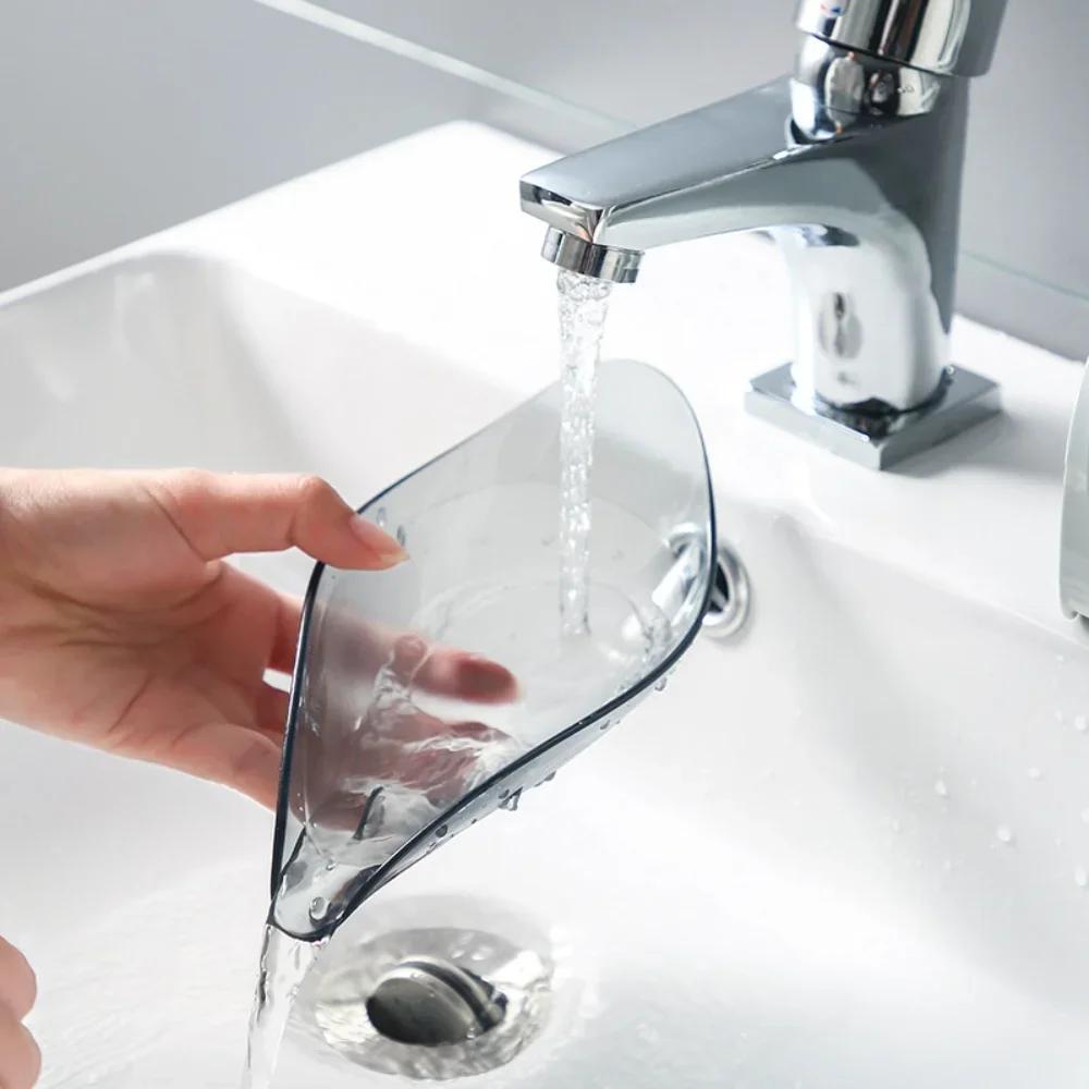Creative Leaf-Shaped Soap Box with Suction Cup Drain Rack for Bathroom Storage and Laundry Organizer