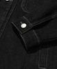 Agod Stone Washed Crop Denim Jacket [Black]