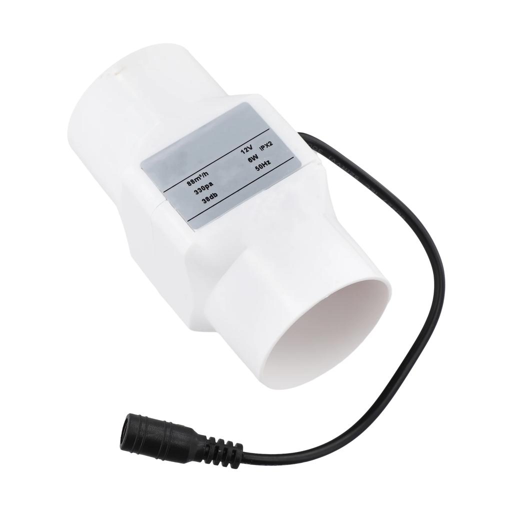 Innenbereich Rohrventilator Inline Abluft 12V 6W Mit 50mm Durchmesser Zum Entfernen von verbrauchter Luft in Badezimmern Und Kleinen Räumen