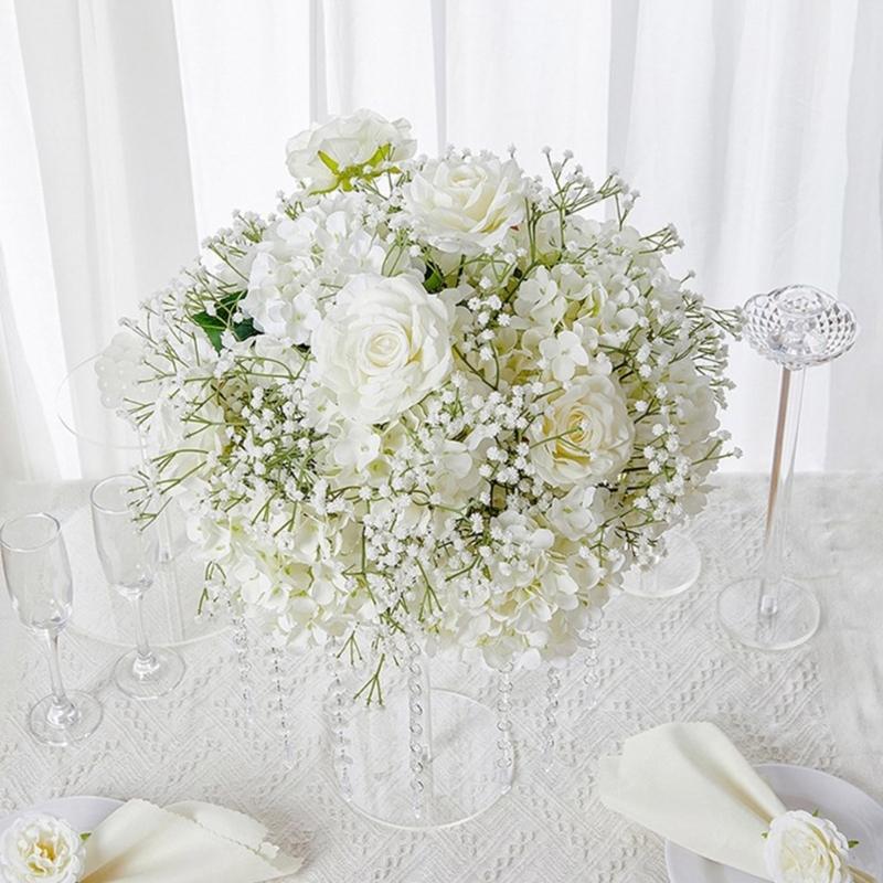 Wedding Flower Bouquets for Centerpieces, Artificial Flower Artificial Gypsophila Arrangement for Wedding Decoration