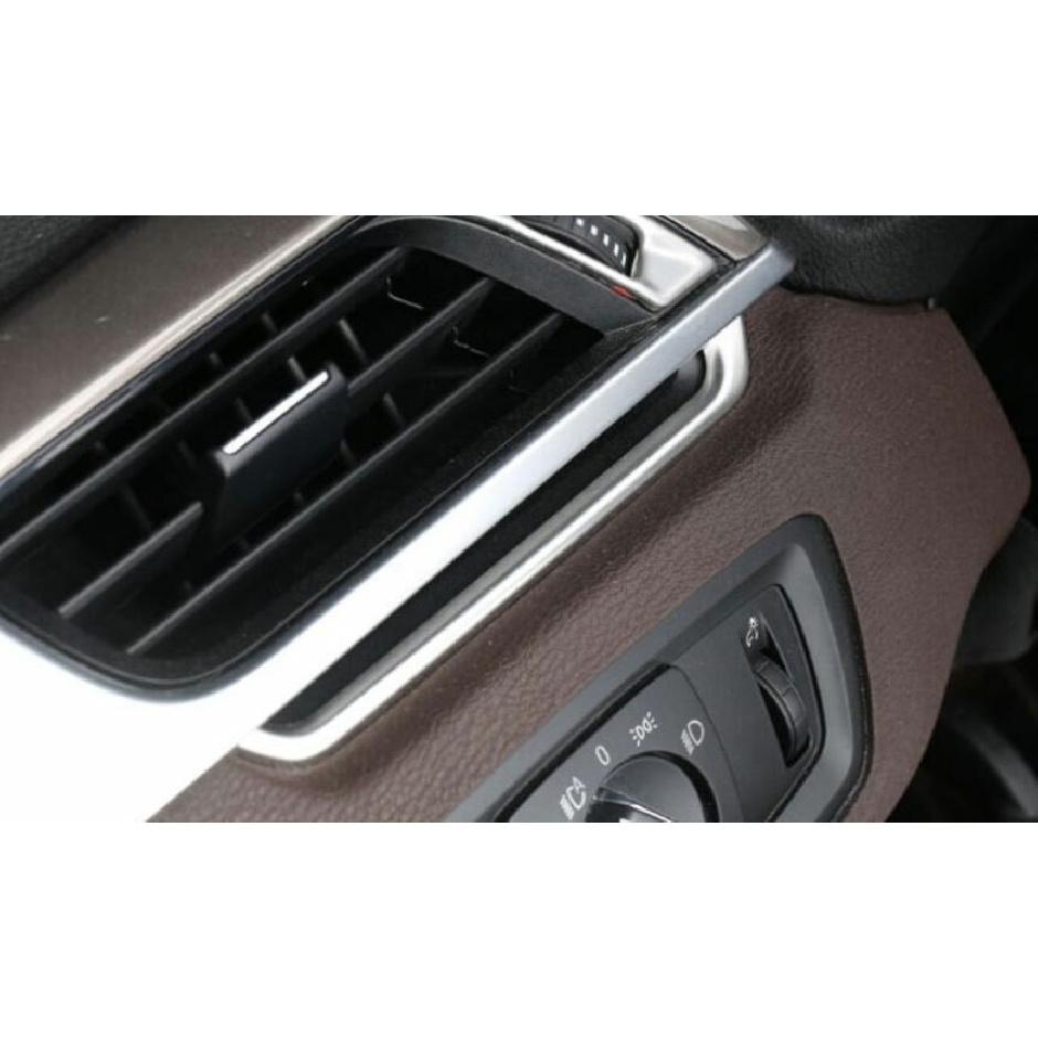 For BMW X1 F48 2016-2022 Silver Steel Left And Right Air Outlet Vent Trim 2PCS