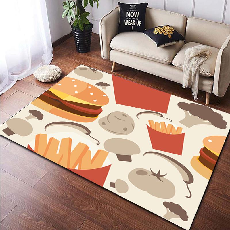 

Мультфільм Мультфільм Гарний живописний килим для вітальні Килим великої площі Чорний м який килим Прикраса дому Килимки Бохо Килимки 40x60cm(15x23 in)