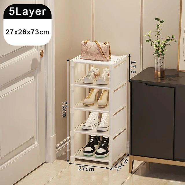 Shoe Organizer Shelf Multi-layer Stackable Dormitory Home Storage Stand DIY Wall Corner Space Saving Adjustable Shoe Organizer