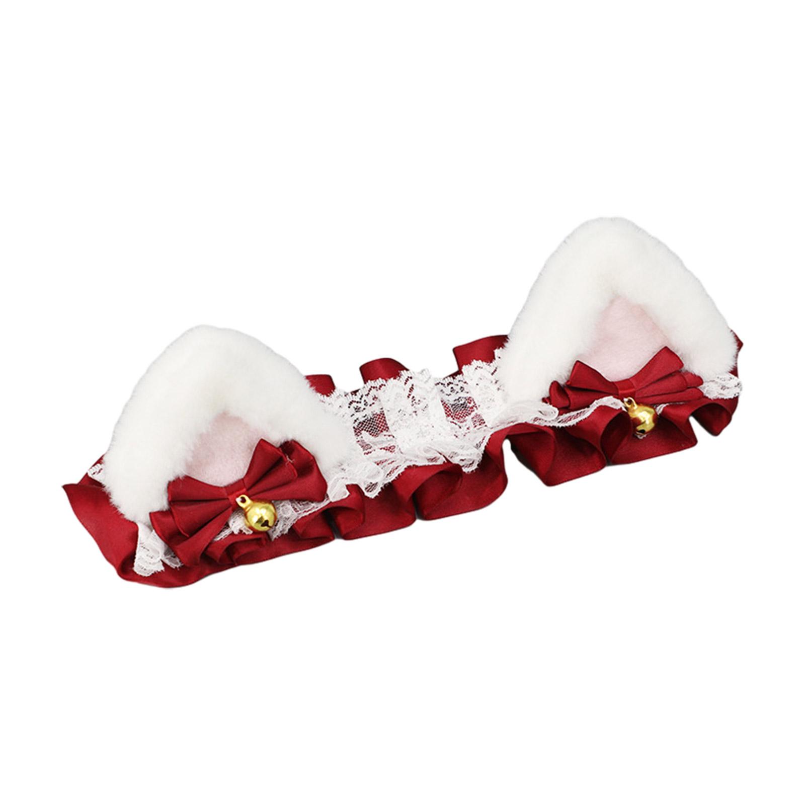 

Cute Decoration for Snowboard Helmet Headband with Ribbon Lace Cat Ears for Helmets Works on Most Helmets