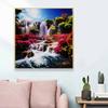 New Arrival 5D DIY Full Circle Diamond Painting "Waterfall" Embroidery Cross Stitch Home Decor Gift