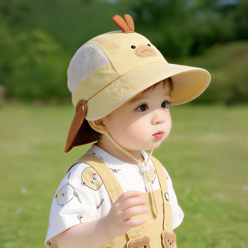 Kids Spring Summer Cartoon Bucket Hat Breathable UV Protection Sun Cap for Baby Boys Girls Outdoor Thin Visor