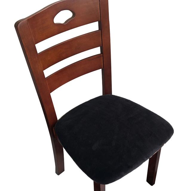 1 Stück abnehmbarer Esszimmerstuhl Sitzbezug Samtstoff Dehnbares Stuhlpolster Sitzpolster Überwurf für Esszimmer Küche für Zuhause