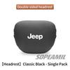 Car Suede Leather Headrest Seat Waist Cushion Pillow Jeep Patriot Commander Renegade Compass Grand Cherokee Wrangler Gladiator QW1