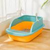 Extra Large Semi Closed Cat Litter Box - Pet Bedpan Potty Toilet, Suitable for Medium Large Cats Rabbits & Small Animals