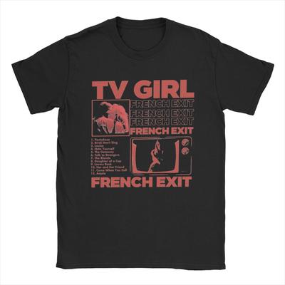 Herren T-Shirts TV Girl Französisch Lustig 90er Ausgangsmusik Neuheit Reine Baumwolle T-Shirts Kurzarm T-Shirt Rundhals Kleidung Original