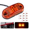 10pcs 2.5in 2LED Side Marker Light Oval Super Bright Waterproof Lamp for Car Trailer TruckAmber
