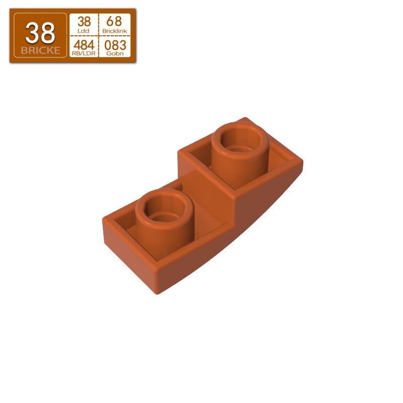 BRICKE 1x2 Reverse Arch Brick, Lego-Compatible 24201 MOC Loose Parts for DIY Building 143 pcs