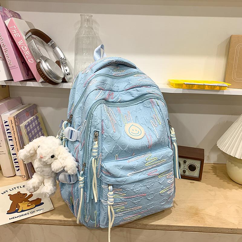 Korean Version of The Sen Series Large Capacity Backpack High School Students Fashionable Lightweight Backpack