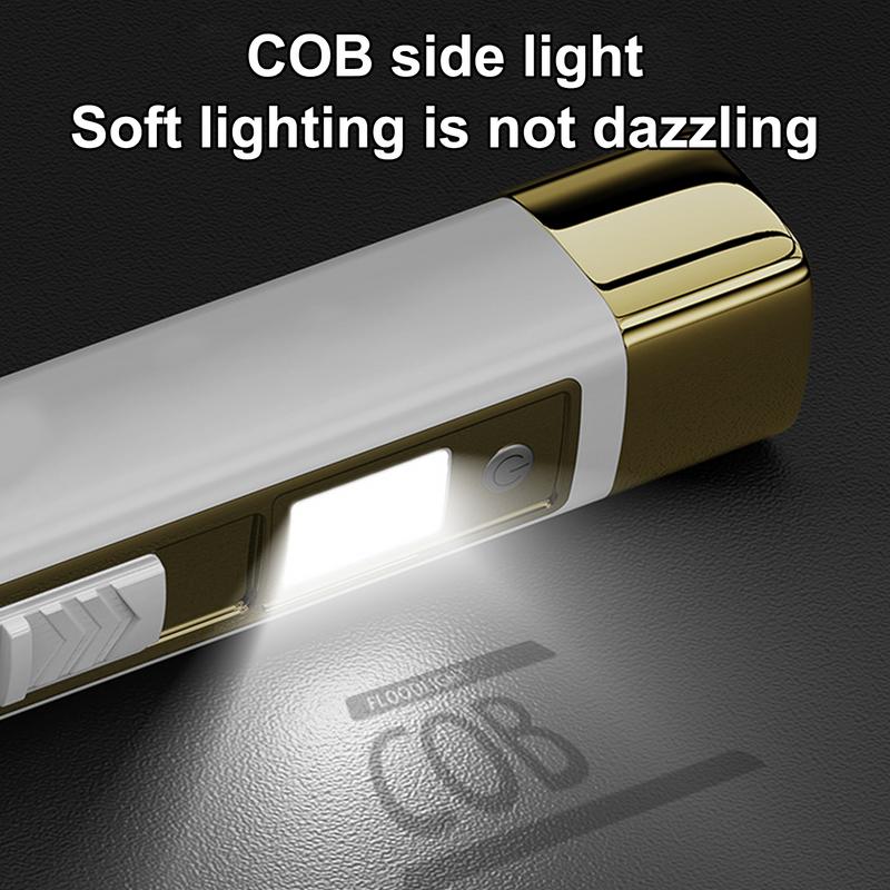 High Bright LED Flashlight With Sidelight Portable Flashlight Rechargeable Flashlights Waterproof Flashlight With 4 Modes