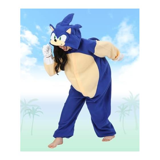 [SAZAC] Kigurumi Sonic the Hedgehog Character Adult Fleece Free Size szc352