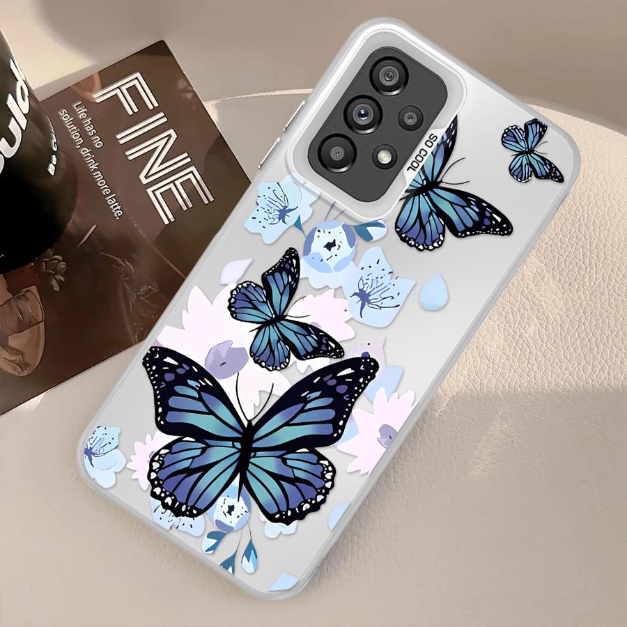 INS Retro Butterfly Phone Cover Case for Samsung Galaxy A13 A17 A52 A32 A36 A23 A71 A14 A56 A54 A12 A16 A34 A72 A25 A73