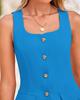 2025 Women's Sleeveless Square Neck Business Vest - European & American Elegant Casual Base Layer Outfit