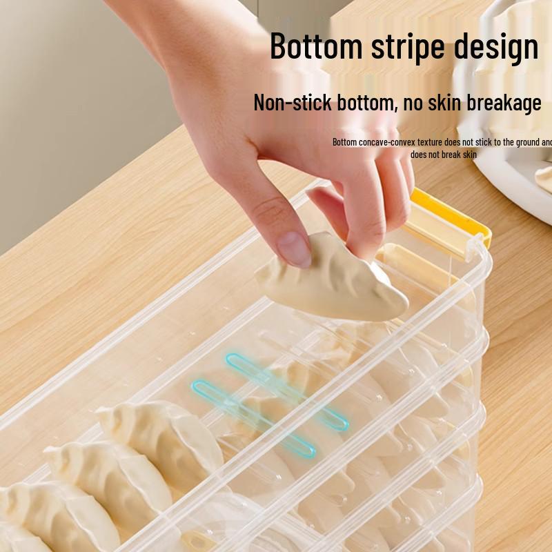 Food-Grade Multi-Layer Dumpling Storage Box for Refrigerator/Freezer