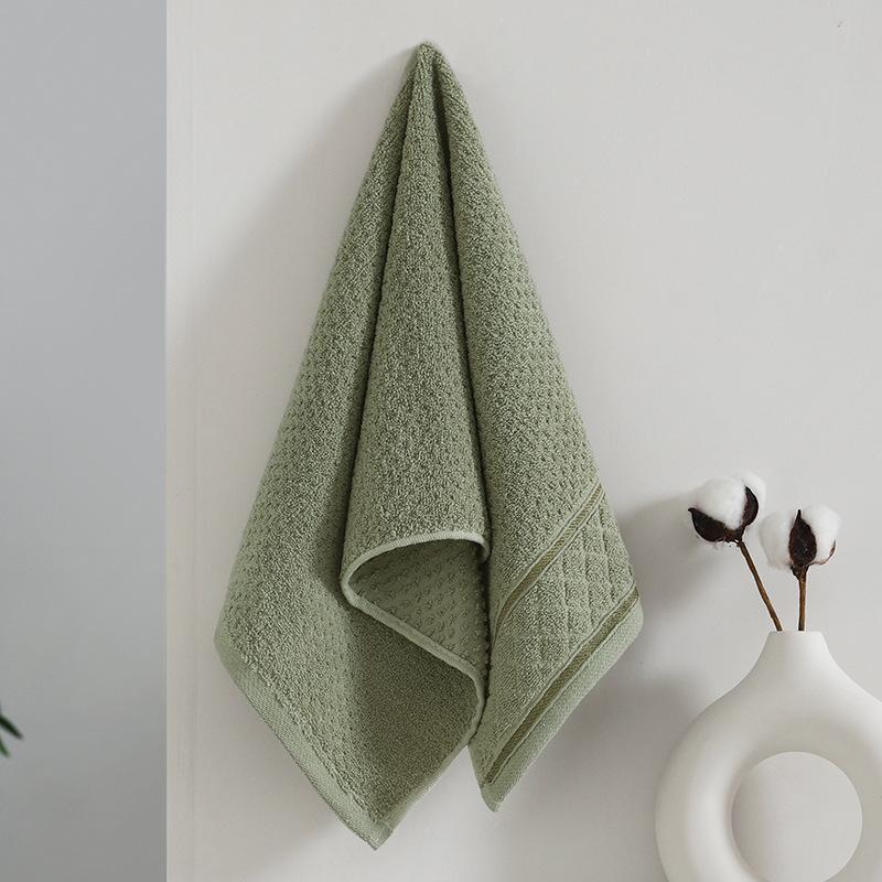 1 PC Cotton Towel Soft Absorbent Thickened Household Polyester Cotton Face Towel Cotton Towel Comfortable Textile Towels for The Home
