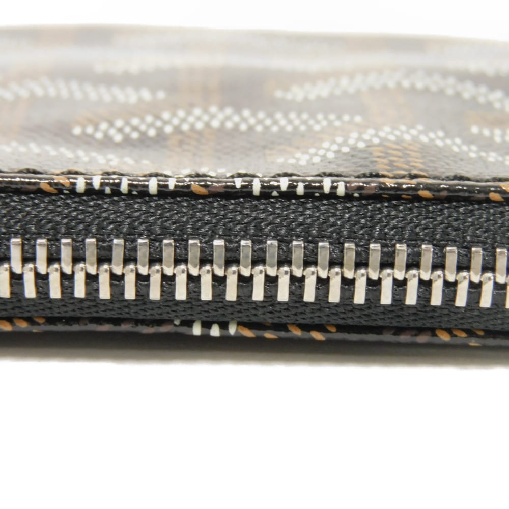 Used 9776 Senna Nano Key Ring 7943 Coin Pocket Wallet In Excellent Condition, Herringbone Pattern, Black. Men's. from