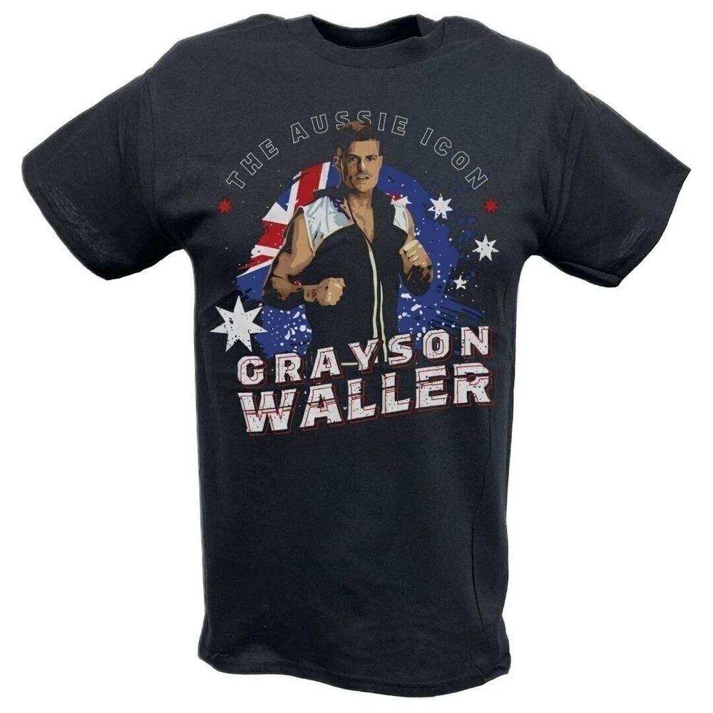 Grayson Waller The Aussie Icon Black Tshirt S