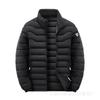 Men's Winter Warm Jacket With Pockets Outdoor Windproof Full Zip Padded Long Sleeve Stand Collar Coats for Male Casual Thick Quilted Outwear Jackets