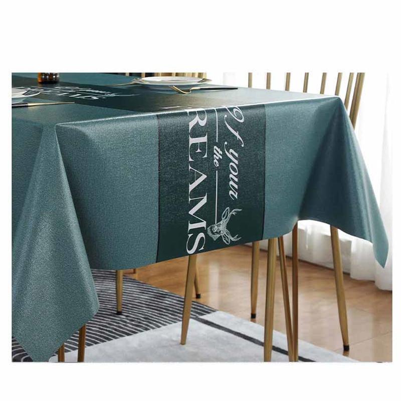 Thickend Waterproof Non-washable PVC Tablecloth Table Mat Rectangular Tablecloth Home Decor