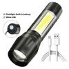 Portable Rechargeable Zoom LED Flashlight Flash Light Torch Lantern 3 Lighting Modes Camping Light Mini Led Flashlight