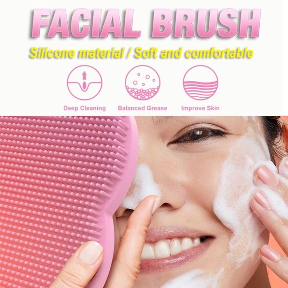 Hand Wash Brush Silica Gel Facial Brush Soft Facial Face Scrubber Brush  Beauty Tools