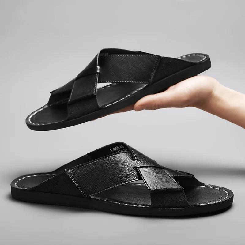 Fashion New Men's Fashion Slides Slippers Soft Comfortable Men Flip-flops Half Drag Non-Slip Lightweight Sandals Summer Walking Shoes