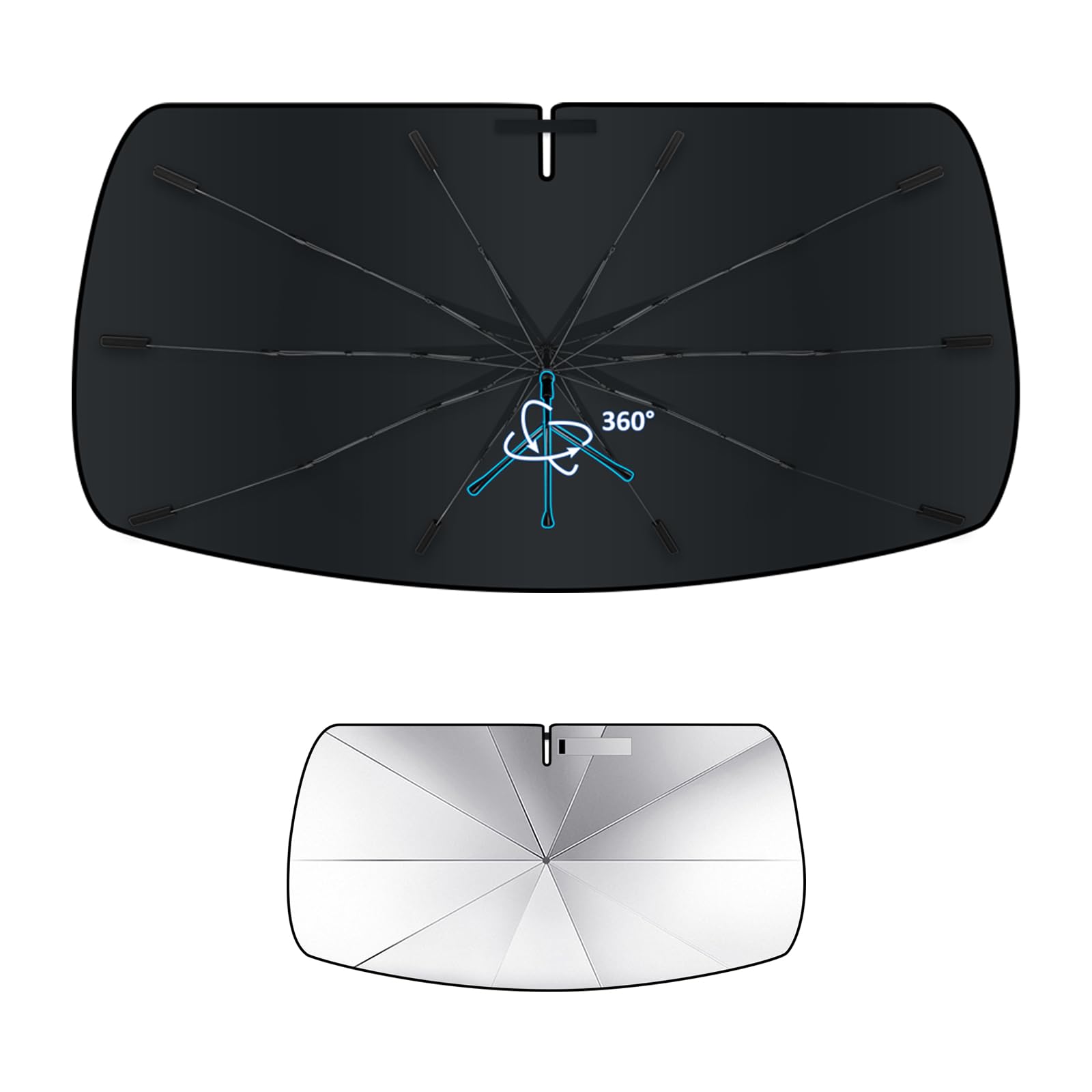 

Reinforced Rotating Windshield Sunshade for Toyota Roomy Tank UV Flexible Umbrella Light Easy Installation and Perfect for Car Includes Storage Bag