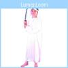 Stylish Halloween Arab Prince Costume For Kids With Elegant Stripe Patterns And Comfortable Fit