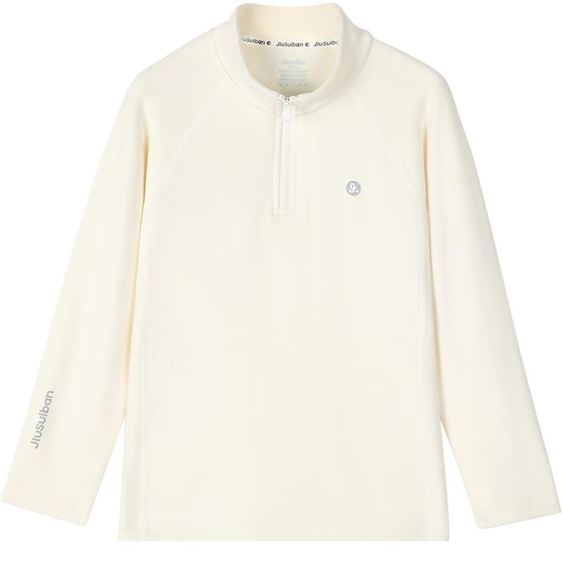Jiubansui Kids  Unisex Thermal Half-Zip Stand-Collar Long Sleeve Top 140