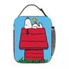 Snoopys Woodstock Doghouse Insulated Lunch Bags Portable Reusable Thermal Bag Lunch Box Tote Beach Outdoor Food Bag
