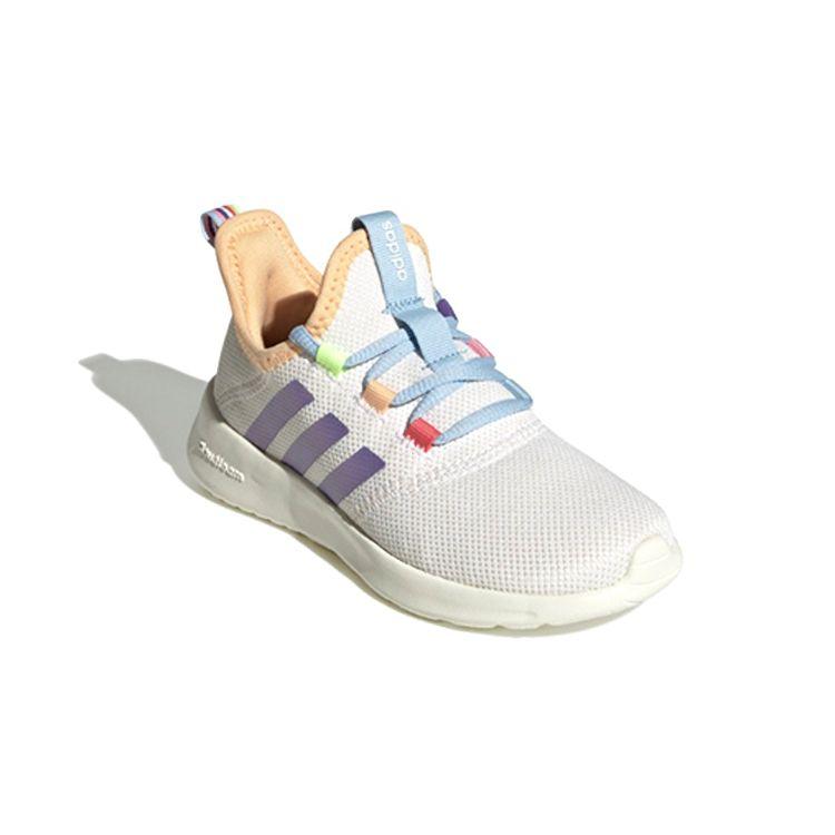 Adidas Cloudfoam Pure 2.0 Non-Slip Shock Absorbing Mid-Top Running Shoes Kids Sneakers White Purple Blue GY1931