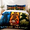 Avatar Der Herr der Elemente Benutzerdefinierter Name 3-teiliges Set Perfekt für das Schlafzimmer Bequemes Bettwäscheset enthält einen Bettbezug und zwei Kissenbezüge Ideal für Geburtstage