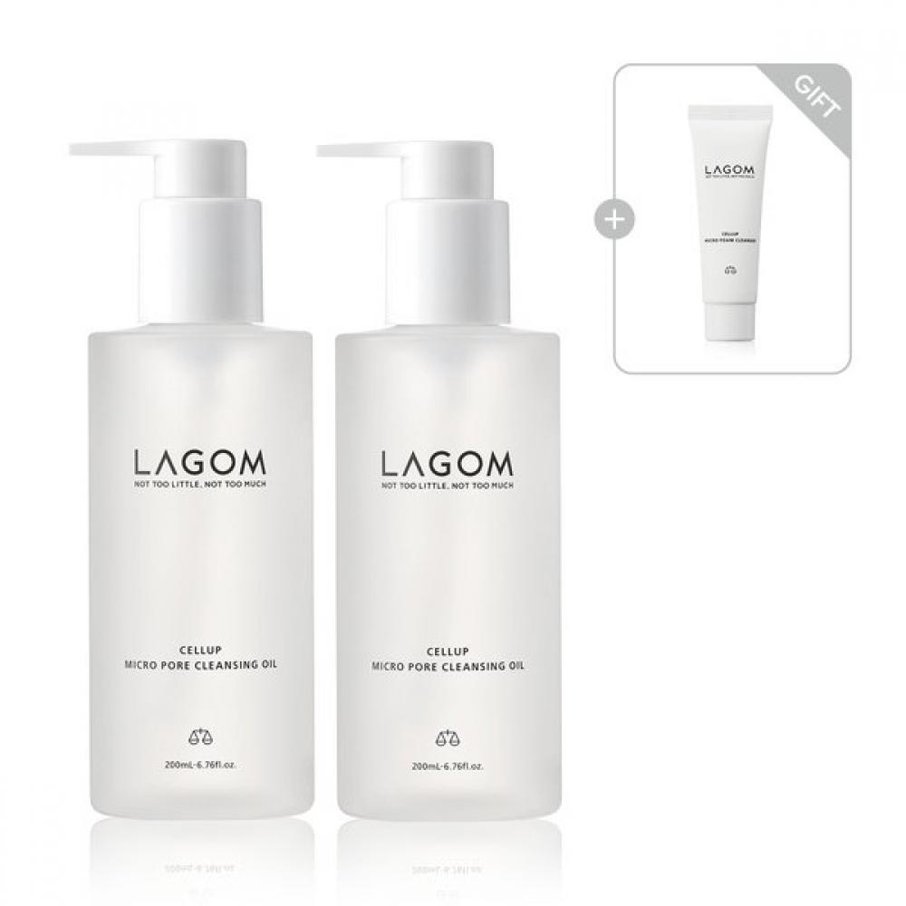 Lagom Micro Pore Cleansing Oil Duo Set 200ml  + Micro Foam Cleanser 30ml Gift Single option