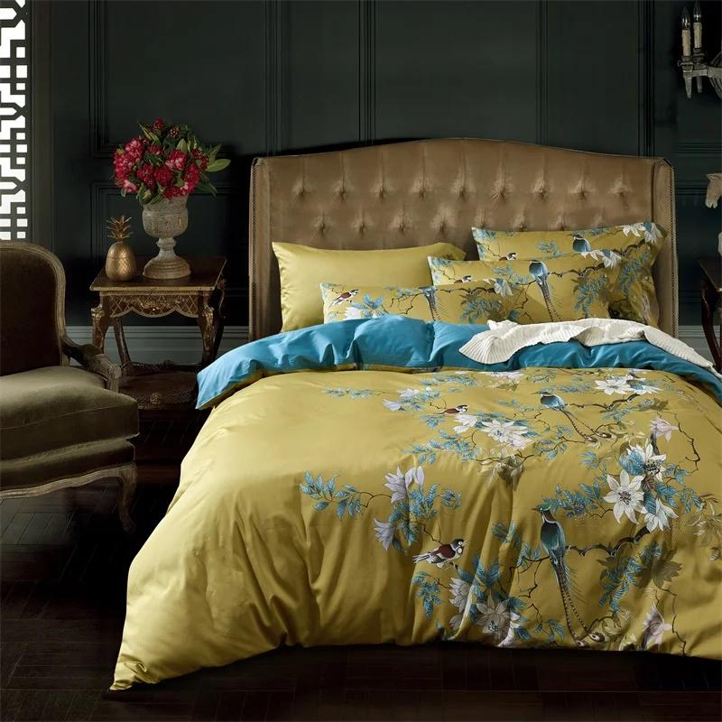 Svetanya Print Egyptian Cotton Bedding Set Bed Linen Queen King Ru Full Size Duvet Cover Set Sheet Pillowcase