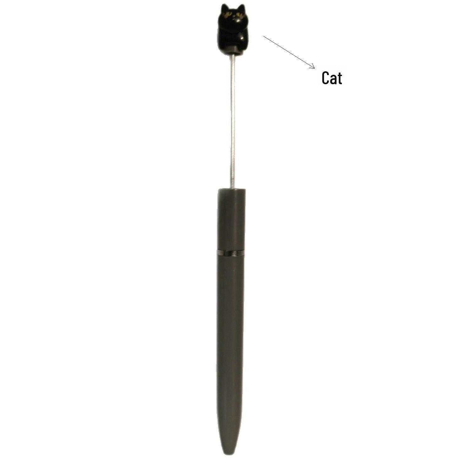 

Student Cat-Themed Plastic Shake Ballpoint Pen Random Color Shell with Black Core (Cat)