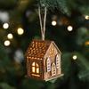Mini Glowing House Ornament Natural Xmas Tree Hanging Decoration  Festive Holiday Decorations